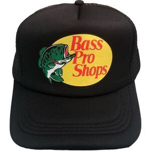 NEW Bass Pro Shop Black Equipment Trucker Hat